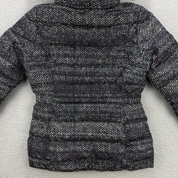 The North Face Jacket Women Small Black Polka Dot Gotham Down Puffer Coat Hooded - Picture 3 of 11